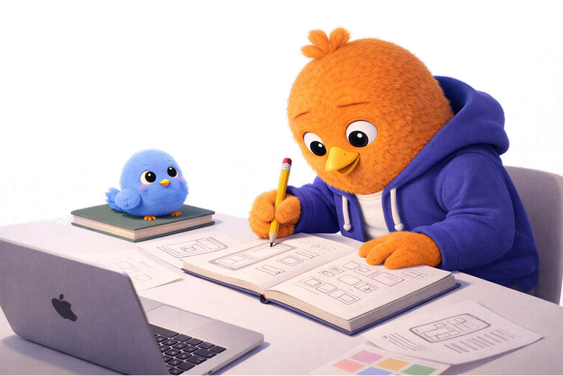 Students using Ornis